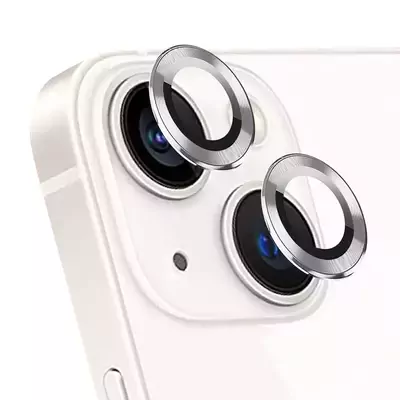 Microsonic Apple iPhone 14 Tekli Kamera Lens Koruma Camı Gümüş