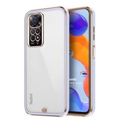 Microsonic Xiaomi Redmi Note 11 Pro 5G Kılıf Laser Plated Soft Lila