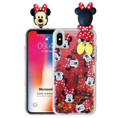 Microsonic Apple iPhone XS Kılıf Cute Cartoon Minnie Mouse