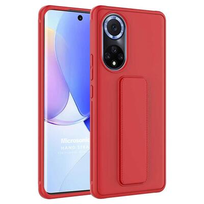 Microsonic Huawei Nova 9 Kılıf Hand Strap Kırmızı