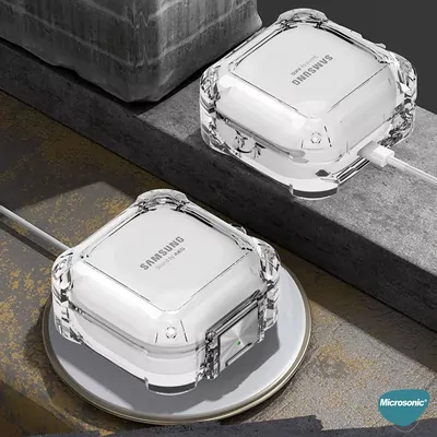 Microsonic Samsung Galaxy Buds Core Kılıf Safety Lock Protection Şeffaf