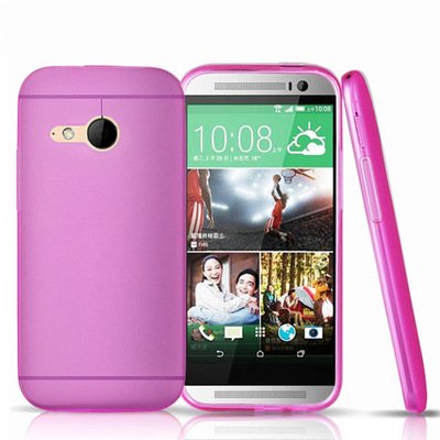 Microsonic HTC One Mini 2 (M8 Mini) Kılıf Transparent Soft Pembe