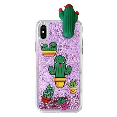 Microsonic Apple iPhone XS Kılıf Cute Cartoon Kaktüs