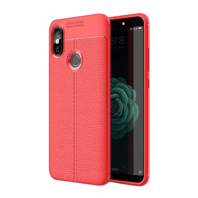 Microsonic Xiaomi Mi 8 SE Kılıf Deri Dokulu Silikon Kırmızı