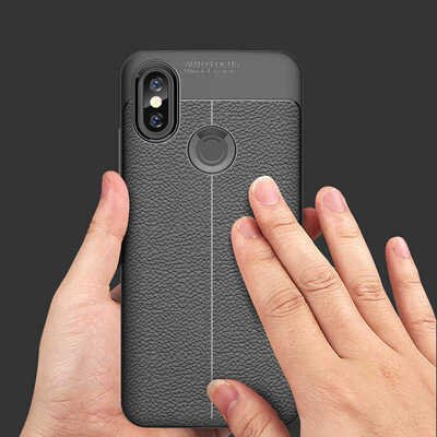 Microsonic Xiaomi Mi 8 SE Kılıf Deri Dokulu Silikon Kırmızı