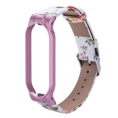 Microsonic Xiaomi Mi Band 6 Flowers Wrist Strap Kordon Pembe