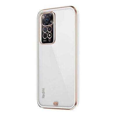 Microsonic Xiaomi Redmi Note 11 Pro 5G Kılıf Laser Plated Soft Beyaz