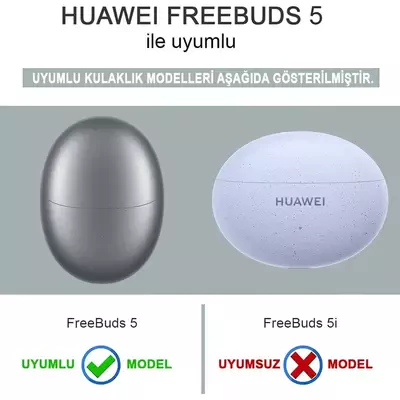 Microsonic Huawei FreeBuds 5 Mat Silikon Kılıf Siyah