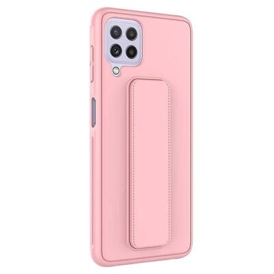 Microsonic Samsung Galaxy M22 Kılıf Hand Strap Pembe