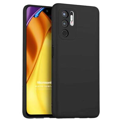 Microsonic Xiaomi Poco M3 Pro Kılıf Matte Silicone Siyah