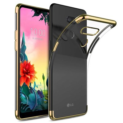 Microsonic LG K40S Kılıf Skyfall Transparent Clear Gold