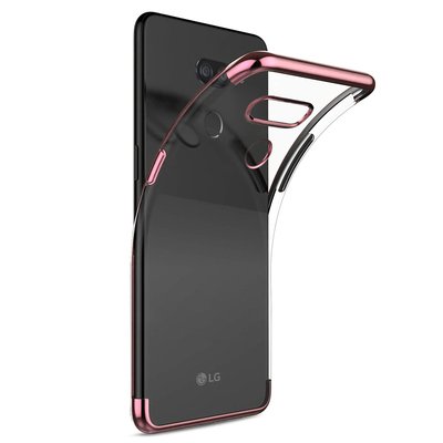 Microsonic LG K40S Kılıf Skyfall Transparent Clear Rose Gold