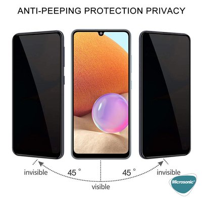 Microsonic Xiaomi Redmi Note 10 Pro Invisible Privacy Kavisli Ekran Koruyucu Siyah