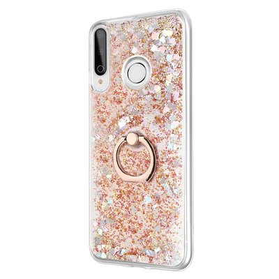 Microsonic Huawei Y7P Kılıf Glitter Liquid Holder Gold