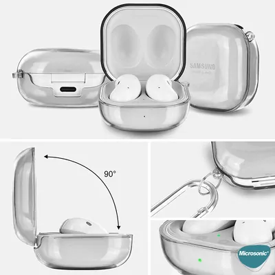 Microsonic Samsung Galaxy Buds Core Kılıf Kelebek Desenli Şeffaf