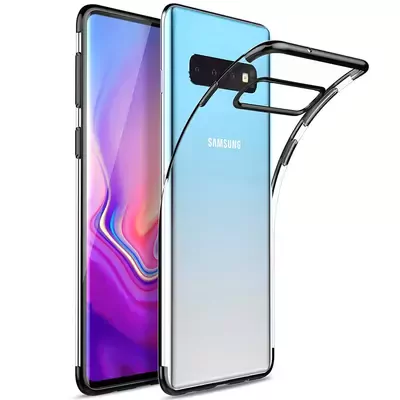 Microsonic Samsung Galaxy S10 Kılıf Skyfall Transparent Clear Siyah