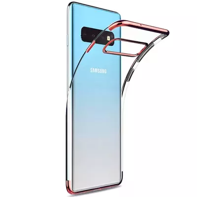 Microsonic Samsung Galaxy S10 Kılıf Skyfall Transparent Clear Rose Gold