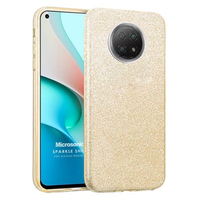 Microsonic Xiaomi Redmi Note 9 5G Kılıf Sparkle Shiny Gold