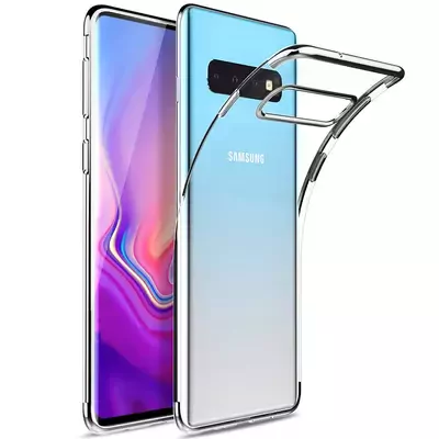 Microsonic Samsung Galaxy S10 Kılıf Skyfall Transparent Clear Gümüş