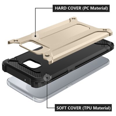 Microsonic Samsung Galaxy S7 Edge Kılıf Rugged Armor Mavi