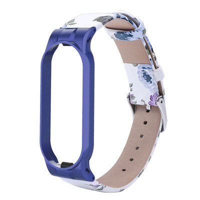 Microsonic Xiaomi Mi Band 6 Flowers Wrist Strap Kordon Mavi