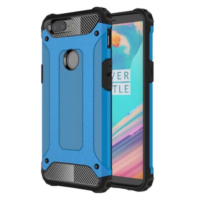 Microsonic OnePlus 5T Kılıf Rugged Armor Mavi