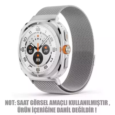 Microsonic Samsung Galaxy Watch Ultra Milanese Loop Kordon Gümüş