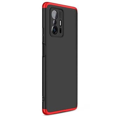 Microsonic Xiaomi Mi 11T Pro Kılıf Double Dip 360 Protective AYS Siyah Kırmızı