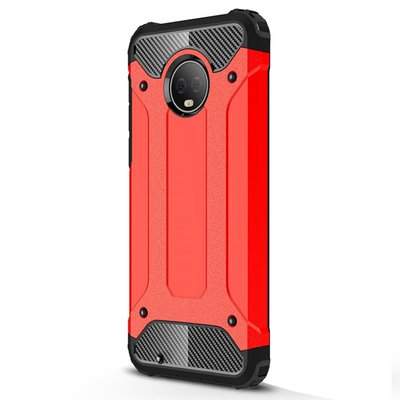 Microsonic Motorola Moto G6 Kılıf Rugged Armor Kırmızı