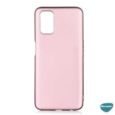 Microsonic Oppo A52 Kılıf Matte Silicone Rose Gold