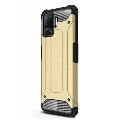 Microsonic Oppo Reno 5 Lite Kılıf Rugged Armor Gold