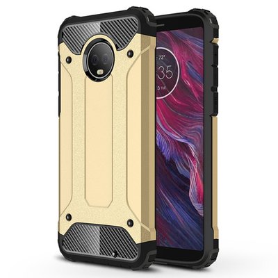 Microsonic Motorola Moto G6 Plus Kılıf Rugged Armor Gold