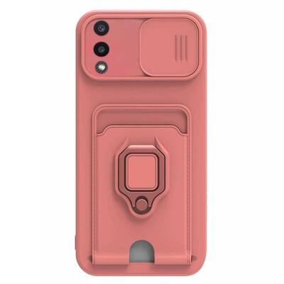 Microsonic Samsung Galaxy A02 Kılıf Multifunction Silicone Pembe