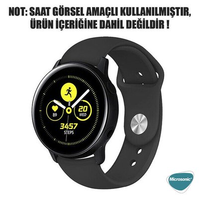 Microsonic Samsung Galaxy Watch 42mm Silicone Sport Band Pembe