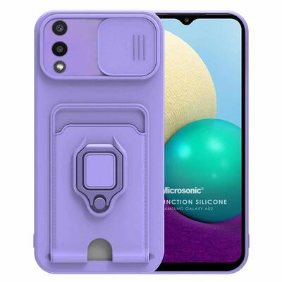 Microsonic Samsung Galaxy A02 Kılıf Multifunction Silicone Lila