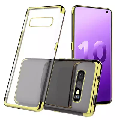 Microsonic Samsung Galaxy S10e Kılıf Skyfall Transparent Clear Gold