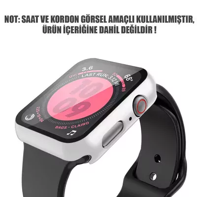 Microsonic Apple Watch Series 9 45mm Kılıf Matte Premium Slim WatchBand Beyaz