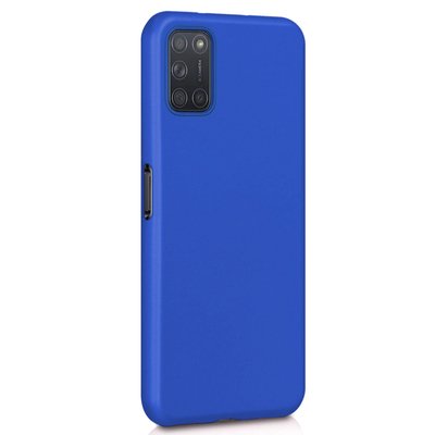 Microsonic Oppo A72 Kılıf Matte Silicone Mavi