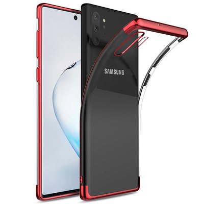 Microsonic Samsung Galaxy Note 10 Plus Kılıf Skyfall Transparent Clear Kırmızı