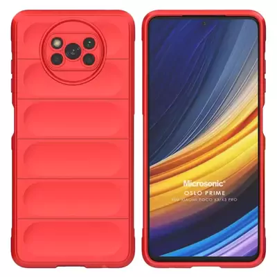 Microsonic Xiaomi Poco X3 NFC Kılıf Oslo Prime Kırmızı