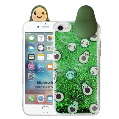 Microsonic Apple iPhone 8 Kılıf Cute Cartoon Avakado