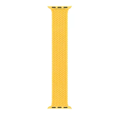 Microsonic Apple Watch Series 9 45mm Kordon, (Large Size, 160mm) Knitted Fabric Single Loop Sarı