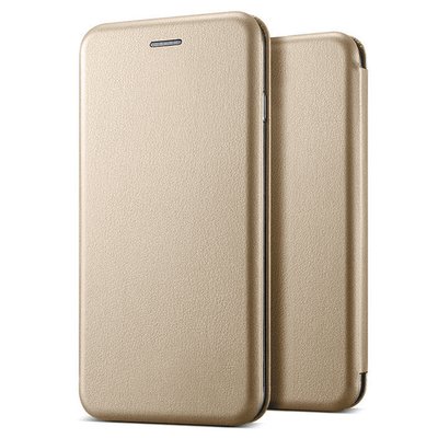 Microsonic Samsung Galaxy A7 2016 Klııf Slim Leather Design Flip Cover Gold