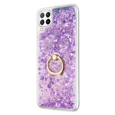 Microsonic Huawei P40 Lite Kılıf Glitter Liquid Holder Mor