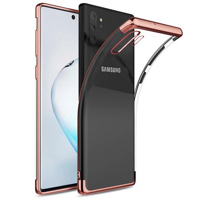 Microsonic Samsung Galaxy Note 10 Plus Kılıf Skyfall Transparent Clear Rose Gold