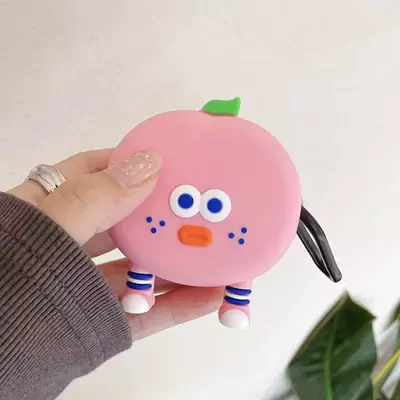 Microsonic Samsung Galaxy Buds 2 Pro Kılıf Cartoon Figürlü Silikon Elma Pembe