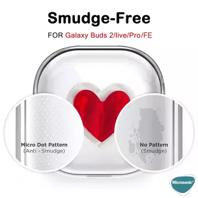 Microsonic Samsung Galaxy Buds FE Kılıf Heartfelt Transparency Şeffaf