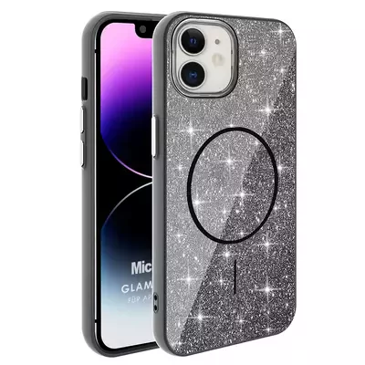 Microsonic Apple iPhone 11 Kılıf GlamGrip Luxe Siyah