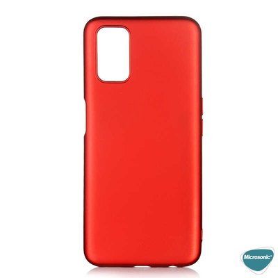 Microsonic Oppo A92 Kılıf Matte Silicone Kırmızı