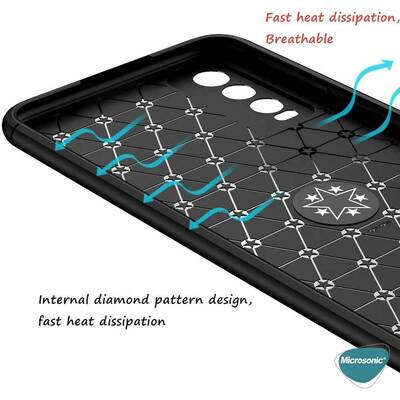 Microsonic Vivo Y20s Kılıf Kickstand Ring Holder Siyah Rose